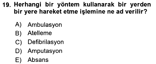Temel Sağlık Hizmetleri 2024-2025 Yaz Okulu Sınavı - 19. soru