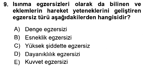 Temel Sağlık ve Hastalık Bilgisi 2022-2023 Ara Sınav - 9. soru