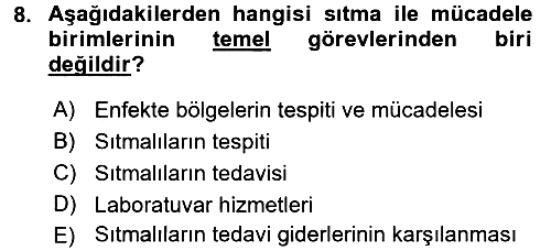 Tıbbi Belgeleme 2016-2017 3 Ders Sınavı - 8. soru