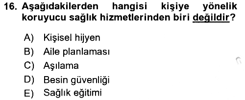 Tıbbi Belgeleme 2016-2017 3 Ders Sınavı - 16. soru