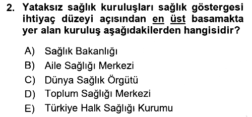 Tıbbi Belgeleme 2018-2019 3 Ders Sınavı - 2. soru