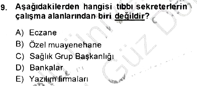 Tıbbi Belgeleme 2013-2014 Dönem Sonu Sınavı - 9. soru