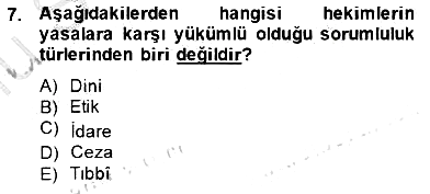 Tıbbi Belgeleme 2014-2015 Dönem Sonu Sınavı - 7. soru