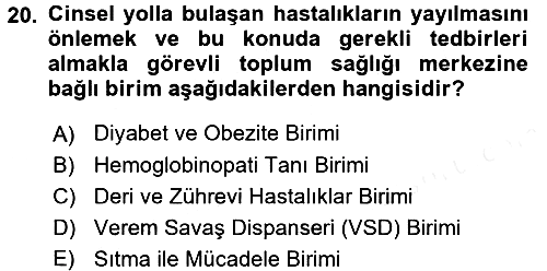 Tıbbi Belgeleme 2016-2017 Dönem Sonu Sınavı - 20. soru