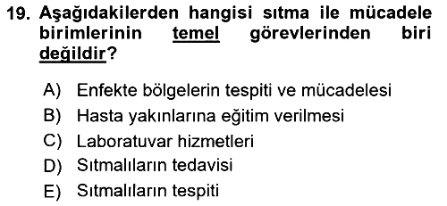 Tıbbi Belgeleme 2018-2019 Dönem Sonu Sınavı - 19. soru
