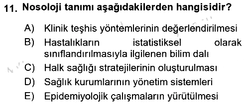 Tıbbi Belgeleme 2025-2026 Dönem Sonu Sınavı - 11. soru