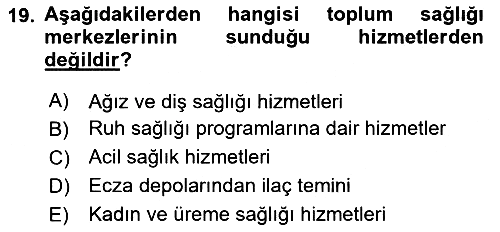 Tıbbi Belgeleme 2024-2025 Yaz Okulu Sınavı - 19. soru