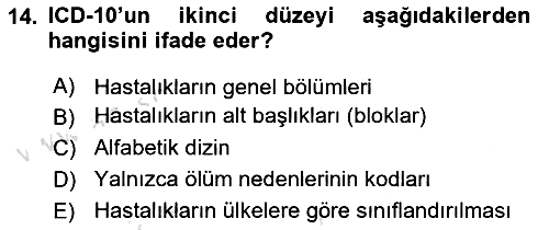 Tıbbi Belgeleme 2025-2026 Yaz Okulu Sınavı - 14. soru