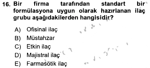 Tıp Terimleri 2016-2017 3 Ders Sınavı - 16. soru