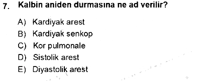 Tıp Terimleri 2013-2014 Ara Sınav - 7. soru