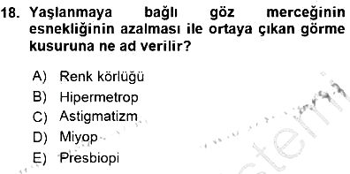 Tıp Terimleri 2015-2016 Ara Sınav - 18. soru