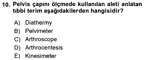 Tıp Terimleri 2023-2024 Ara Sınav - 10. soru