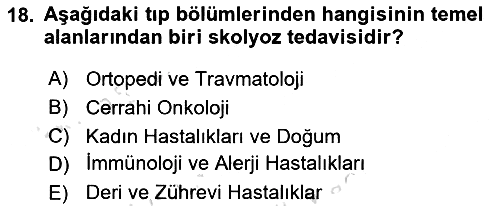 Tıp Terimleri 2025-2026 Ara Sınav - 18. soru