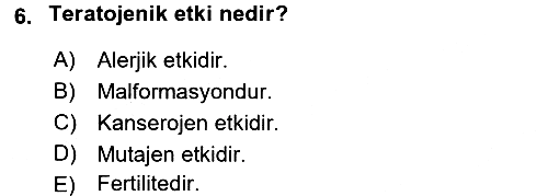 Tıp Terimleri 2016-2017 Dönem Sonu Sınavı - 6. soru