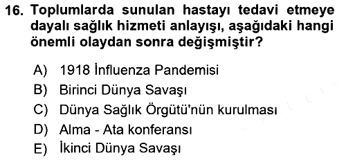 Tıp Terimleri 2018-2019 Dönem Sonu Sınavı - 16. soru