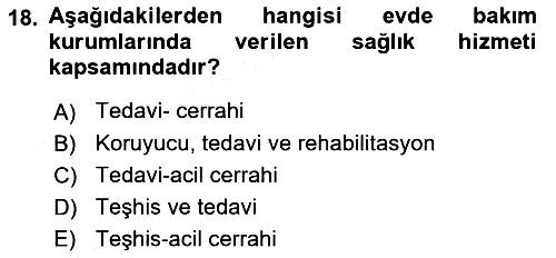 Tıp Terimleri 2018-2019 Dönem Sonu Sınavı - 18. soru