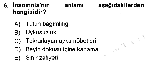 Tıp Terimleri 2021-2022 Dönem Sonu Sınavı - 6. soru