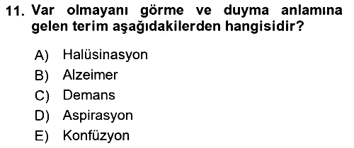 Tıp Terimleri 2021-2022 Dönem Sonu Sınavı - 11. soru
