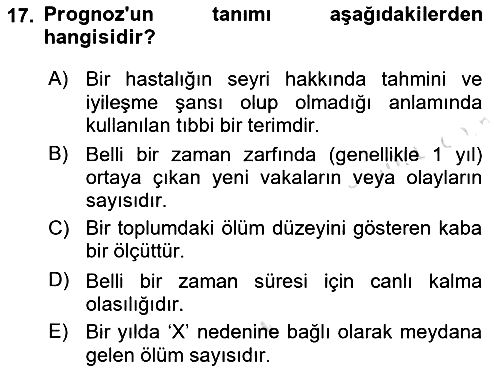 Tıp Terimleri 2021-2022 Dönem Sonu Sınavı - 17. soru