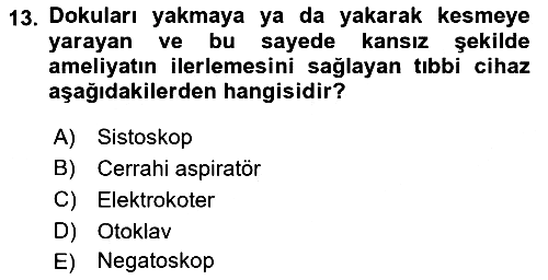 Tıp Terimleri 2025-2026 Dönem Sonu Sınavı - 13. soru