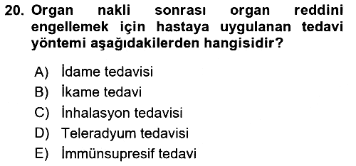 Tıp Terimleri 2025-2026 Dönem Sonu Sınavı - 20. soru