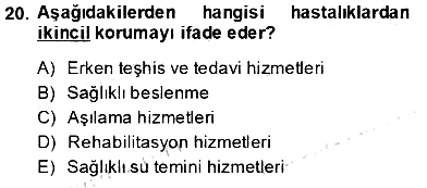 Tıp Terimleri 2013-2014 Tek Ders Sınavı - 20. soru