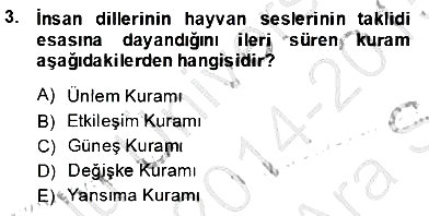 Türk Dili - 1 2014-2015 Ara Sınav - 3. soru