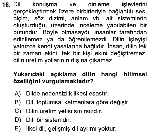 Türk Dili - 1 2025-2026 Dönem Sonu Sınavı - 16. soru