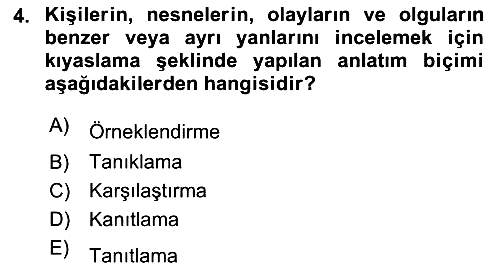 Türk Dili - 2 2021-2022 Ara Sınav - 4. soru