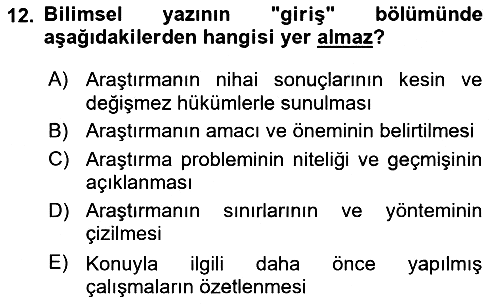 Türk Dili - 2 2025-2026 Dönem Sonu Sınavı - 12. soru