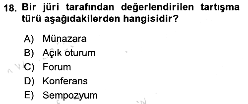Türk Dili - 2 2025-2026 Yaz Okulu Sınavı - 18. soru