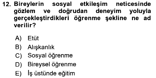 Yönetimde Güncel Yaklaşımlar 2016-2017 Ara Sınav - 12. soru