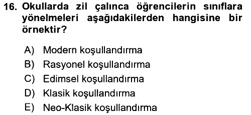Yönetimde Güncel Yaklaşımlar 2017-2018 Ara Sınav - 16. soru