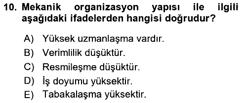 Yönetimde Güncel Yaklaşımlar 2025-2026 Ara Sınav - 10. soru