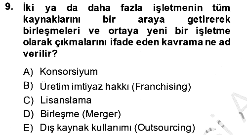 Yönetimde Güncel Yaklaşımlar 2014-2015 Dönem Sonu Sınavı - 9. soru