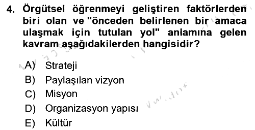 Yönetimde Güncel Yaklaşımlar 2022-2023 Dönem Sonu Sınavı - 4. soru
