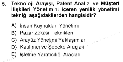 Yönetimde Güncel Yaklaşımlar 2012-2013 Tek Ders Sınavı - 5. soru