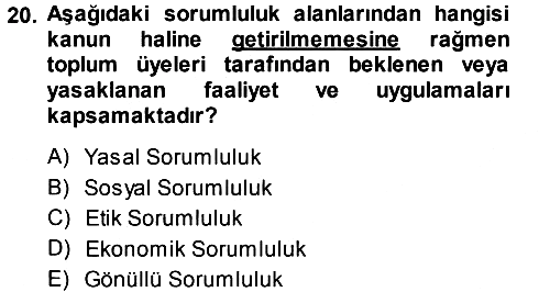 Yönetimde Güncel Yaklaşımlar 2013-2014 Tek Ders Sınavı - 20. soru