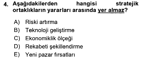 Yönetimde Güncel Yaklaşımlar 2015-2016 Tek Ders Sınavı - 4. soru