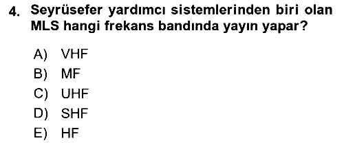 Haberleşme ve Seyrüsefer Sistemleri 2024-2025 Dönem Sonu Sınavı - 4. soru