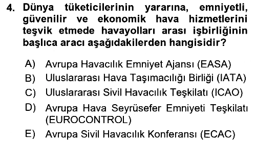 Havacılık Terminolojisi 2023-2024 Ara Sınav - 4. soru