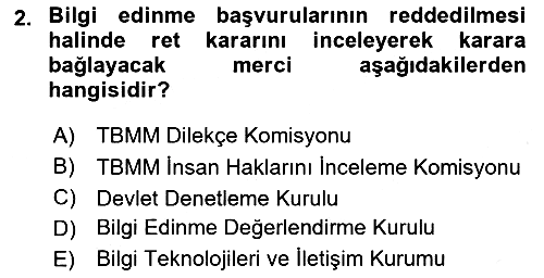 İdari Yargı 2018-2019 Ara Sınav - 2. soru