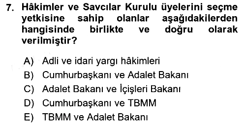 İdari Yargı 2018-2019 Ara Sınav - 7. soru