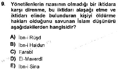 İnsan Hakları ve Kamu Özgürlükleri 2013-2014 Ara Sınav - 9. soru