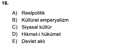 İnsan Hakları ve Kamu Özgürlükleri 2017-2018 Dönem Sonu Sınavı - 16. soru