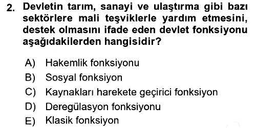 Kamu Yönetimi 2015-2016 Ara Sınav - 2. soru