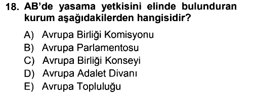 Karşılaştırmalı Siyasal Sistemler 2012-2013 Dönem Sonu Sınavı - 18. soru