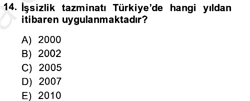 Maliye Politikası 2014-2015 Ara Sınav - 14. soru