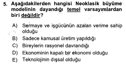 Maliye Politikası 2021-2022 Dönem Sonu Sınavı - 5. soru