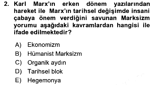 Siyaset Sosyolojisi 2016-2017 Dönem Sonu Sınavı - 2. soru